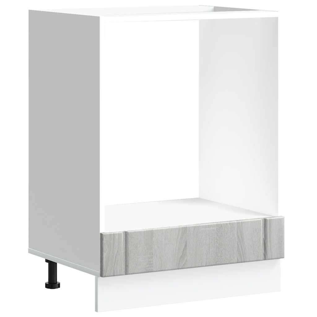 Oven Cabinet "Lucca" Grey Sonoma Engineered Wood