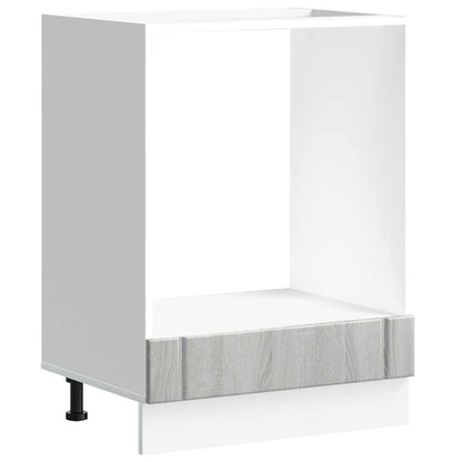 Oven Cabinet "Lucca" Grey Sonoma Engineered Wood
