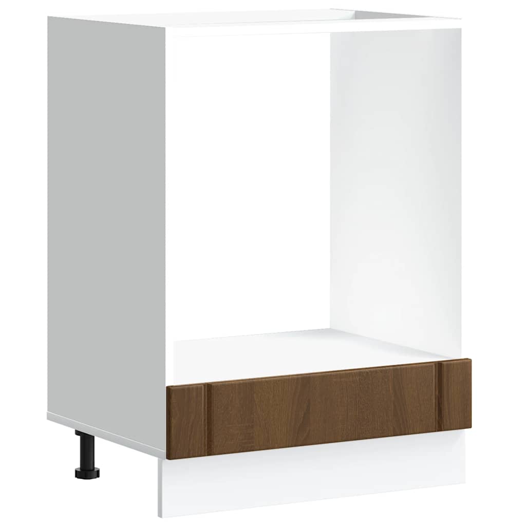 Oven Cabinet Lucca Brown Oak Engineered Wood
