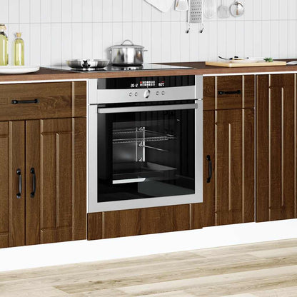 Oven Cabinet Lucca Brown Oak Engineered Wood