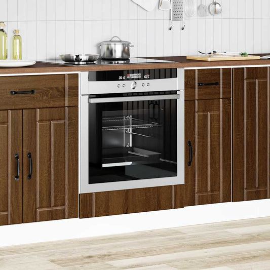 Oven Cabinet "Lucca" Brown Oak Engineered Wood