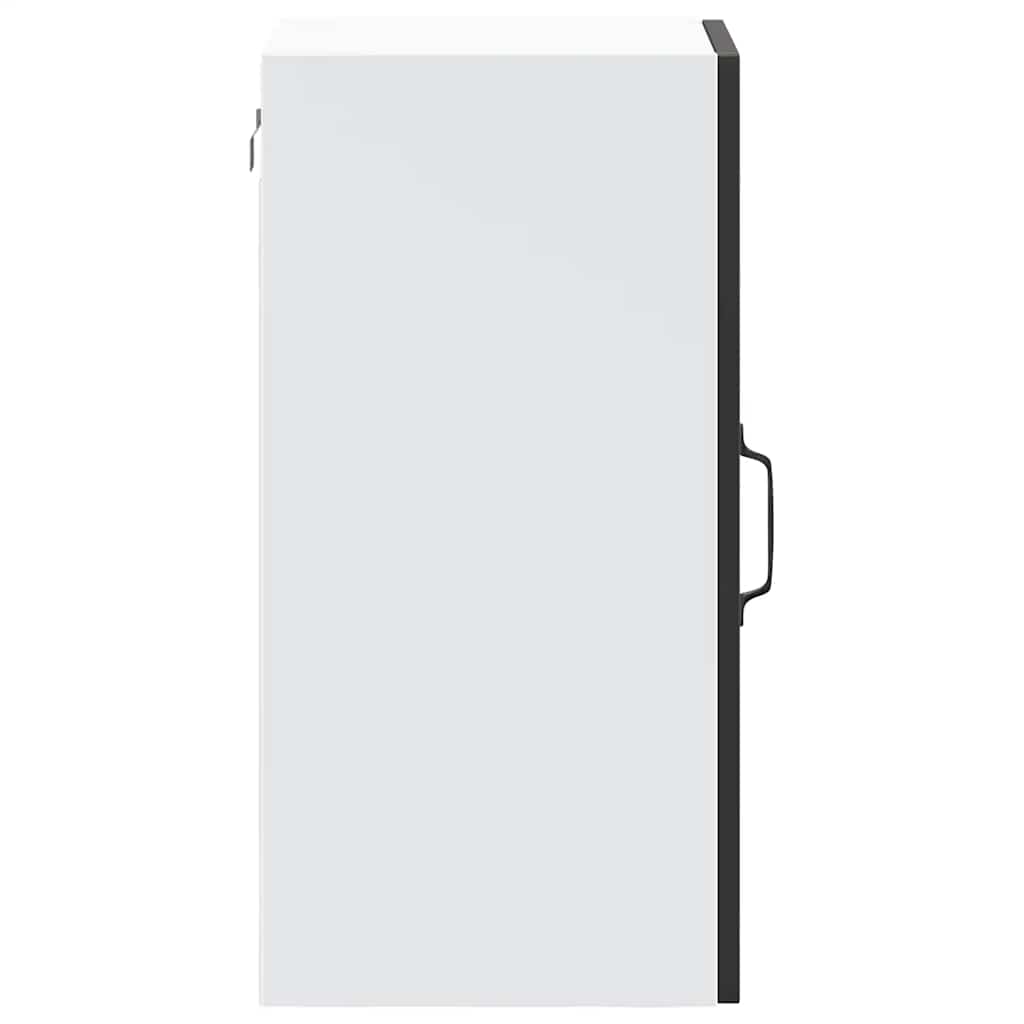 Kitchen Wall Cabinet with Glass Door Lucca Black