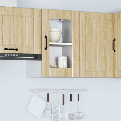 Kitchen Wall Cabinet with Glass Door Lucca Sonoma Oak