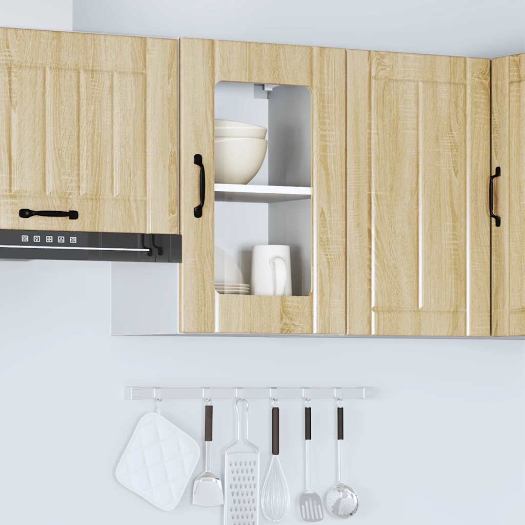 Kitchen Wall Cabinet with Glass Door "Lucca" Sonoma Oak
