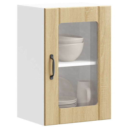 Kitchen Wall Cabinet with Glass Door "Lucca" Sonoma Oak