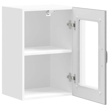 Kitchen Wall Cabinet with Glass Door "Lucca" Grey Sonoma