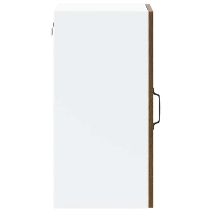 Kitchen Wall Cabinet with Glass Door Lucca Brown Oak