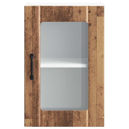 Kitchen Wall Cabinet with Glass Door "Lucca" Old Wood