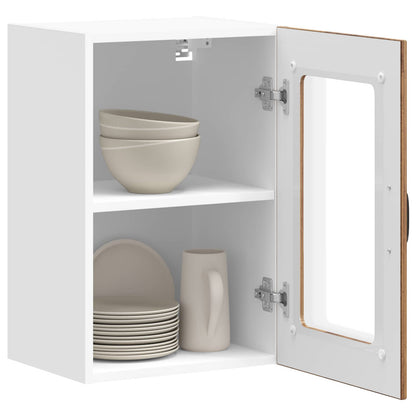 Kitchen Wall Cabinet with Glass Door "Lucca" Old Wood