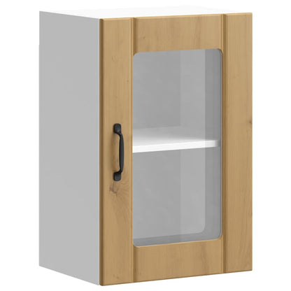 Kitchen Wall Cabinet with Glass Door "Lucca" Artisan Oak