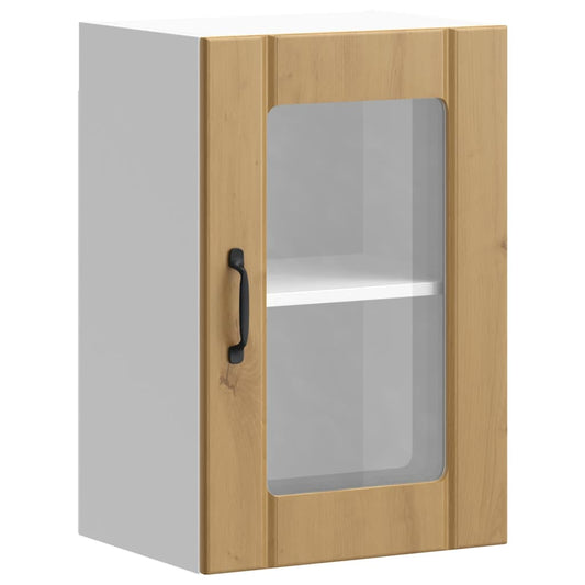 Kitchen Wall Cabinet with Glass Door "Lucca" Artisan Oak