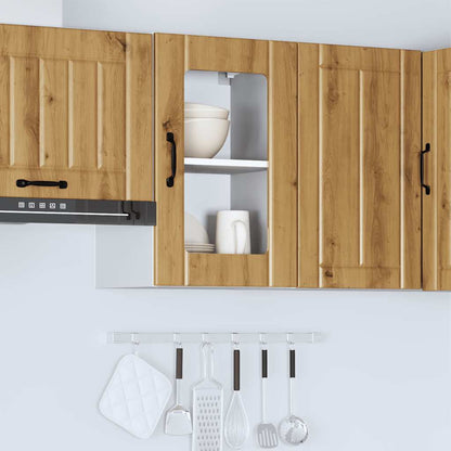 Kitchen Wall Cabinet with Glass Door "Lucca" Artisan Oak