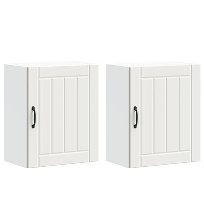 Kitchen Wall Cabinets 2 pcs Lucca White Engineered Wood