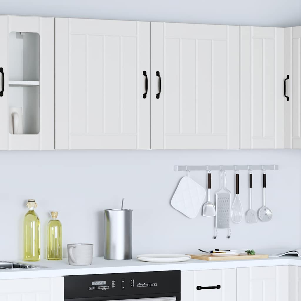 Kitchen Wall Cabinets 2 pcs Lucca White Engineered Wood