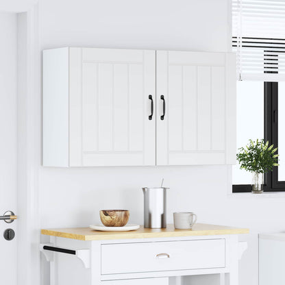 Kitchen Wall Cabinets 2 pcs Lucca White Engineered Wood