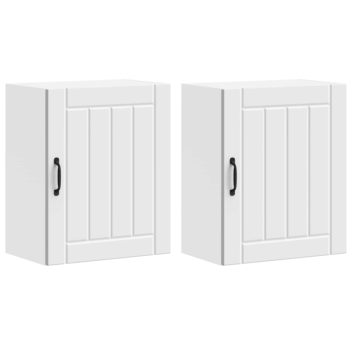 Kitchen Wall Cabinets 2 pcs Lucca White Engineered Wood