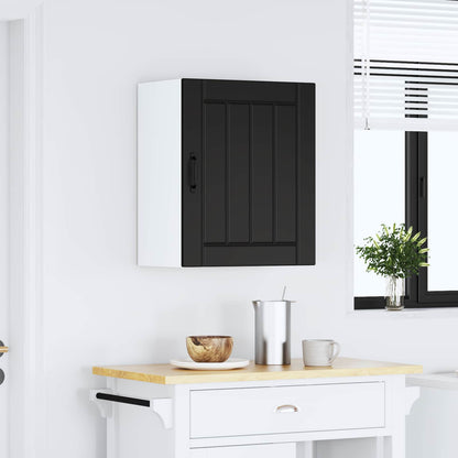 Kitchen Wall Cabinet "Lucca" Black Engineered Wood