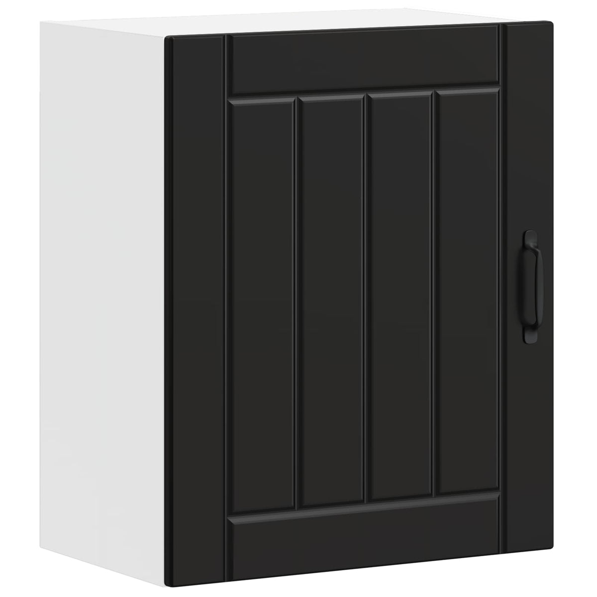 Kitchen Wall Cabinet "Lucca" Black Engineered Wood
