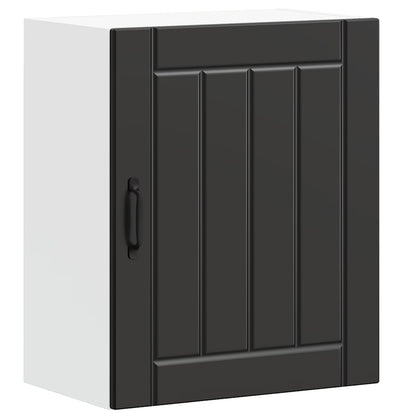 Kitchen Wall Cabinets 2 pcs Lucca Black Engineered Wood