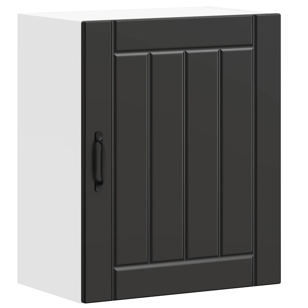 Kitchen Wall Cabinets 2 pcs Lucca Black Engineered Wood