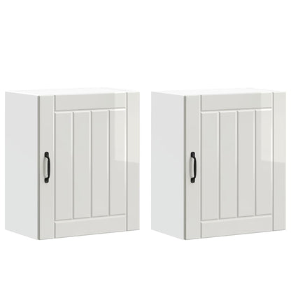 Kitchen Wall Cabinets 2 pcs "Lucca" High Gloss White