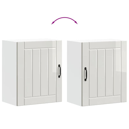 Kitchen Wall Cabinets 2 pcs Lucca High Gloss White Engineered Wood