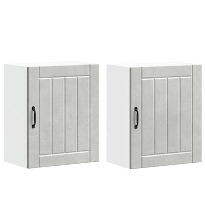 Kitchen Wall Cabinets 2 pcs Lucca Concrete Grey Engineered Wood