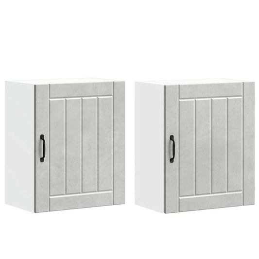 Kitchen Wall Cabinets 2 pcs Lucca Concrete Grey Engineered Wood
