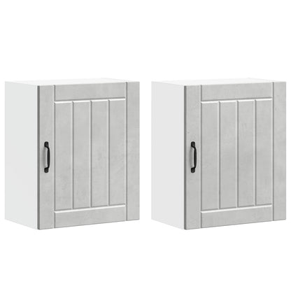 Kitchen Wall Cabinets 2 pcs Lucca Concrete Grey Engineered Wood