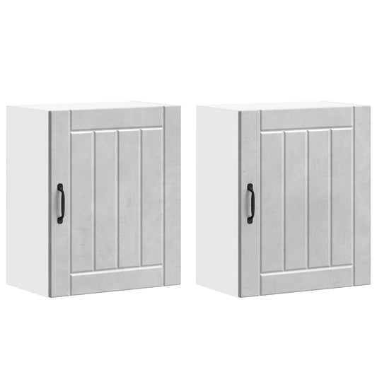 Kitchen Wall Cabinets 2 pcs Lucca Concrete Grey Engineered Wood