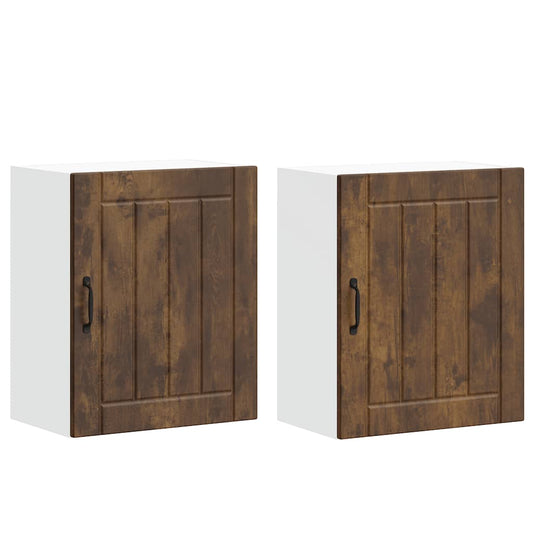 Kitchen Wall Cabinets 2 pcs Lucca Smoked Oak Engineered Wood
