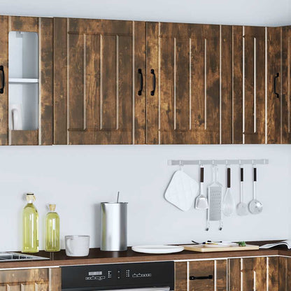 Kitchen Wall Cabinets 2 pcs Lucca Smoked Oak Engineered Wood