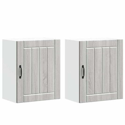 Kitchen Wall Cabinets 2 pcs Lucca Grey Sonoma Engineered Wood