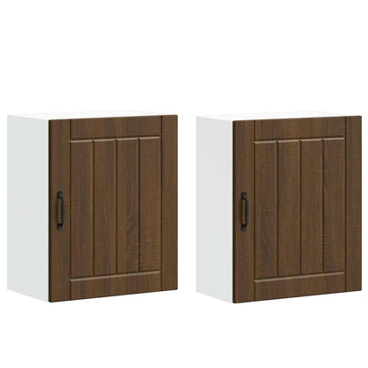 Kitchen Wall Cabinets 2 pcs Lucca Brown Oak Engineered Wood