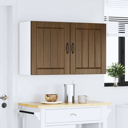 Kitchen Wall Cabinets 2 pcs Lucca Brown Oak Engineered Wood
