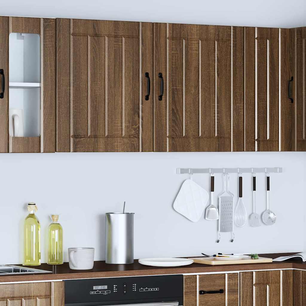 Kitchen Wall Cabinets 2 pcs Lucca Brown Oak Engineered Wood