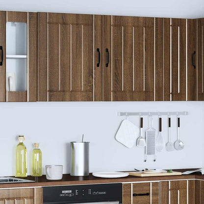 Kitchen Wall Cabinets 2 pcs Lucca Brown Oak Engineered Wood