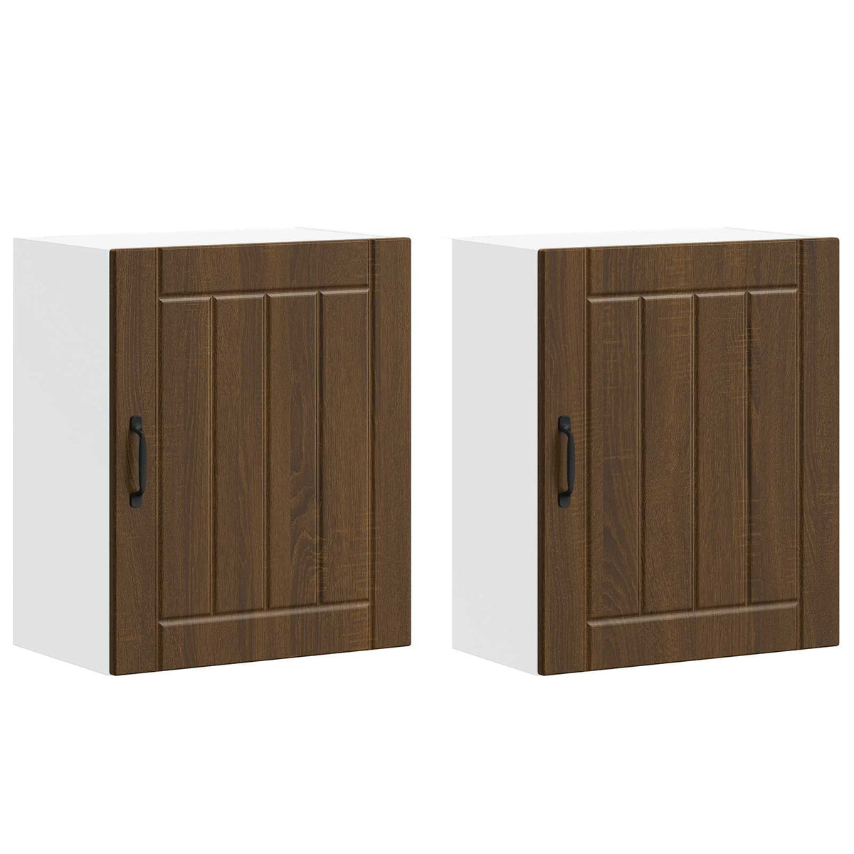 Kitchen Wall Cabinets 2 pcs Lucca Brown Oak Engineered Wood