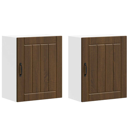 Kitchen Wall Cabinets 2 pcs Lucca Brown Oak Engineered Wood