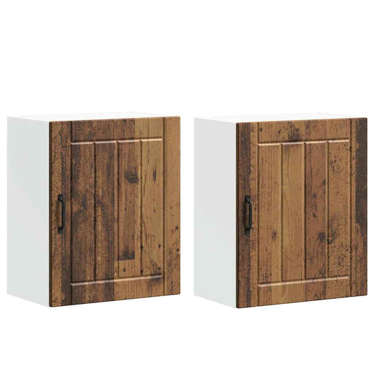 Kitchen Wall Cabinets 2 pcs Lucca Old Wood Engineered Wood