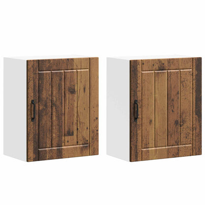 Kitchen Wall Cabinets 2 pcs Lucca Old Wood Engineered Wood