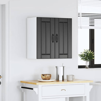 Kitchen Wall Cabinet "Lucca" Black Engineered Wood