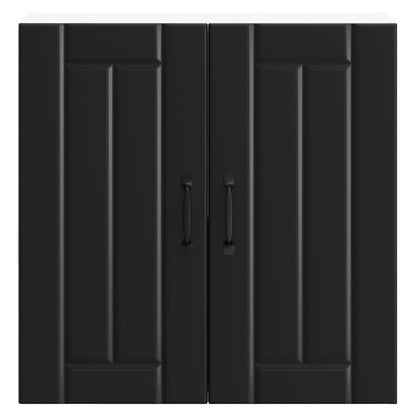 Kitchen Wall Cabinet "Lucca" Black Engineered Wood