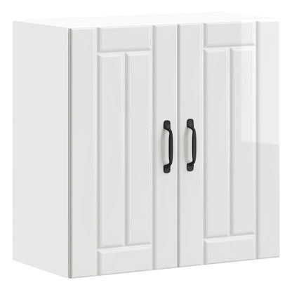 Kitchen Wall Cabinet Lucca High Gloss White Engineered Wood