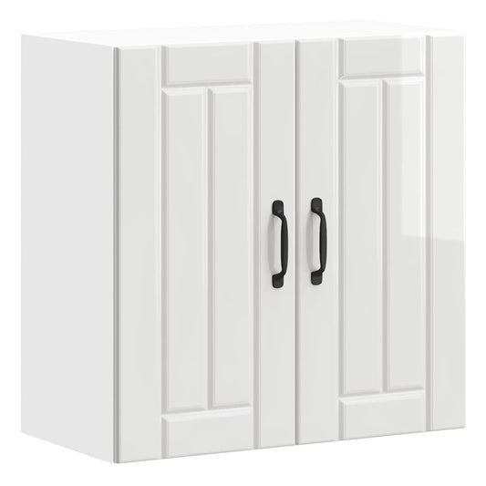 Kitchen Wall Cabinet "Lucca" High Gloss White Engineered Wood