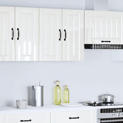 Kitchen Wall Cabinet "Lucca" High Gloss White Engineered Wood