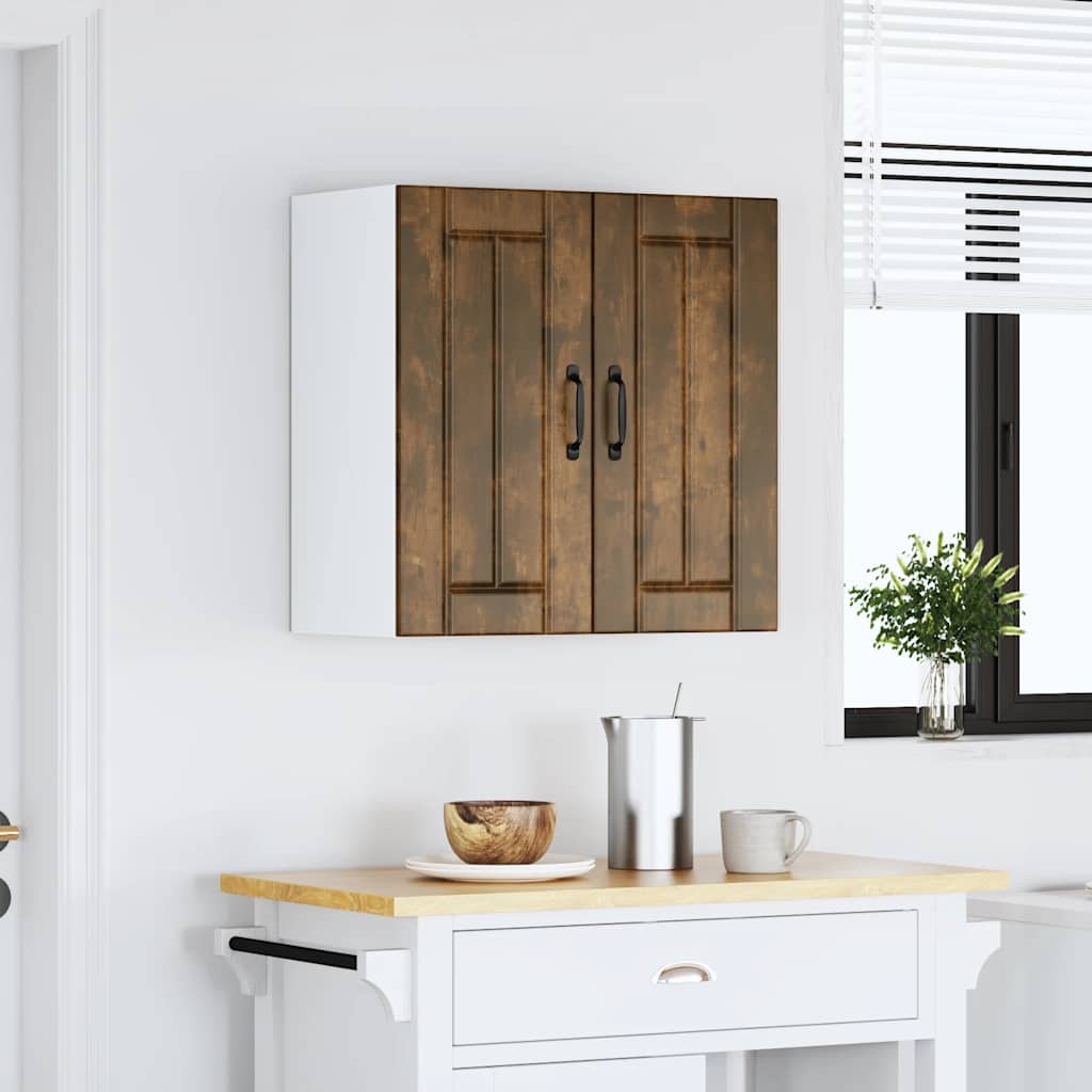 Kitchen Wall Cabinet "Lucca" Smoked Oak Engineered Wood