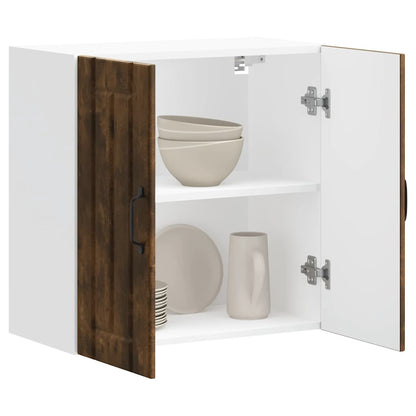 Kitchen Wall Cabinet "Lucca" Smoked Oak Engineered Wood