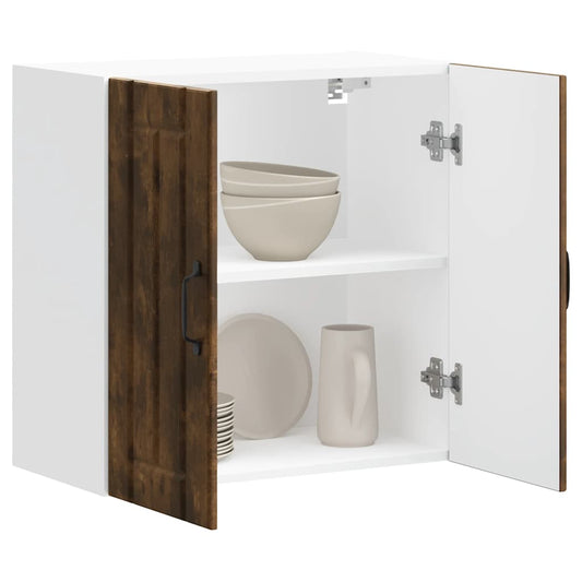 Kitchen Wall Cabinet "Lucca" Smoked Oak Engineered Wood