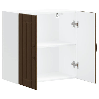 Kitchen Wall Cabinet "Lucca" Brown Oak Engineered Wood